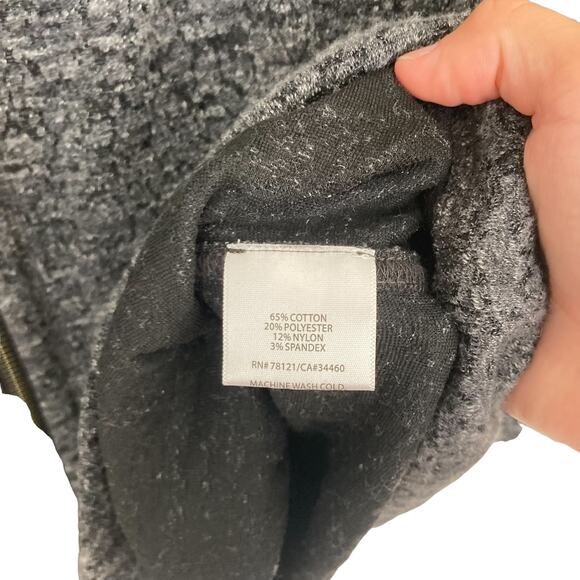 Eileen Fisher Heathered Gray Full Zip Cardigan Sz S - Picture 4 of 6